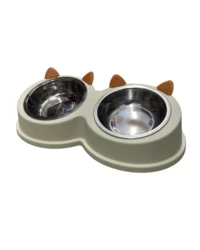 זוג קערות קיטי - קטן - לבן