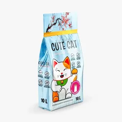 CuteCat - חול מתגבש 10ל׳ בניחוח אבקת תינוקות