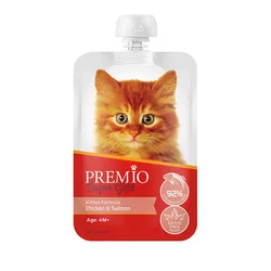 Premio -  מחיט פקק לחתלתולים בטעם עוף וסלמון 90 גרם