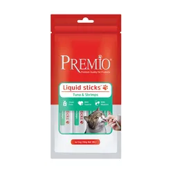 Premio - חטיף ליקוק לחתול בוגר בטעם yונה ושרמפס 56 גרם