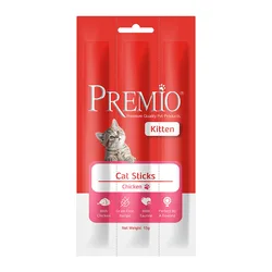 Premio - חטיף מקלוני בשר לחתלתולים בטעם עוף 15 גרם