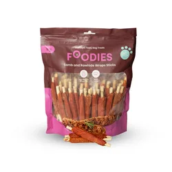 Foodies - עצם לעיסה לכלב מצופה כבש 1 ק״ג.