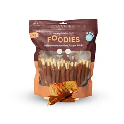 Foodies - עצם לעיסה לכלב מצופה סלמון 1 ק״ג.