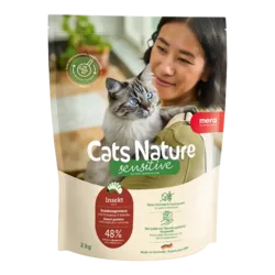 Cats Nature - חתול סנסיטיב בטעם תולעי קמח 2 ק״ג.