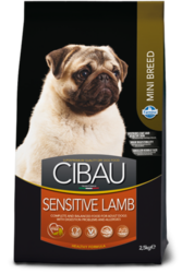 Cibau Sensitive Lamb – מזון סנסיטיב עם כבש לכלבים מגזע קטן – 2.5 ק"ג