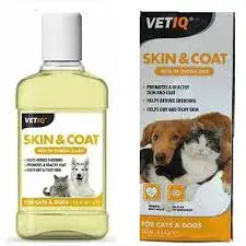 VetIQ - שמן דגים לעור ופרווה עשיר באומגה 3ו6 250מ״ל.