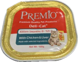 Premio - שימורי פטה לחתולים בוגרים בטעם עוף וכבד  גרם 100