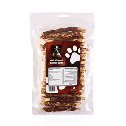 אולטרה פט עצם לעיסה עור בקר עטוף בברווז 500 גרם